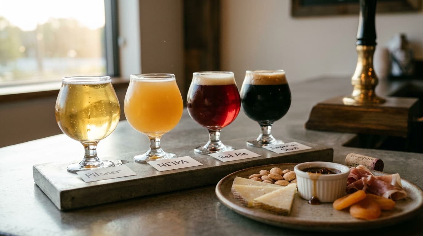 Wine & craft beer flight (Wine-Beer)